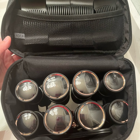 T3 Black and Silver Hair Rollers Set